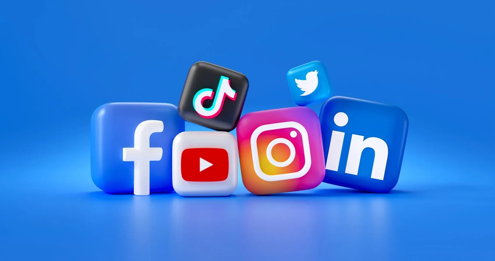 3D render of social media platform logos — Photo by Mariia Shalabaieva on Unsplash